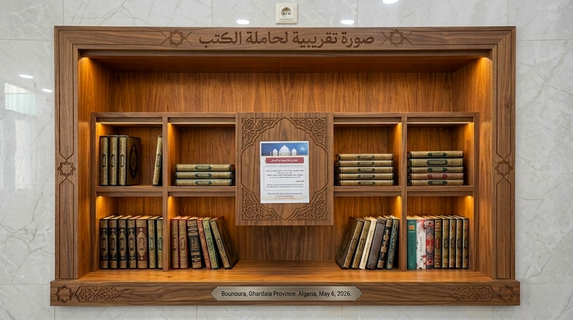 صورة تقريبية لحاملة الكتب