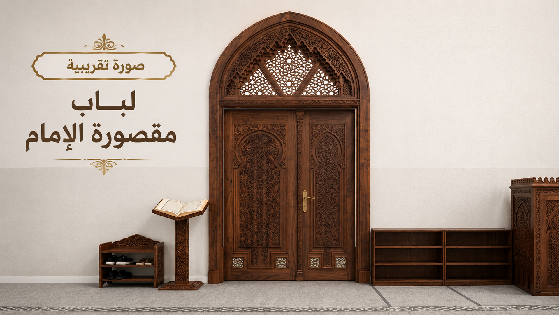 صورة تقريبية لباب مقصورة الإمام