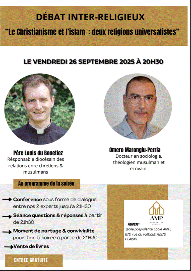 Débat Inter-religieux le 26/09