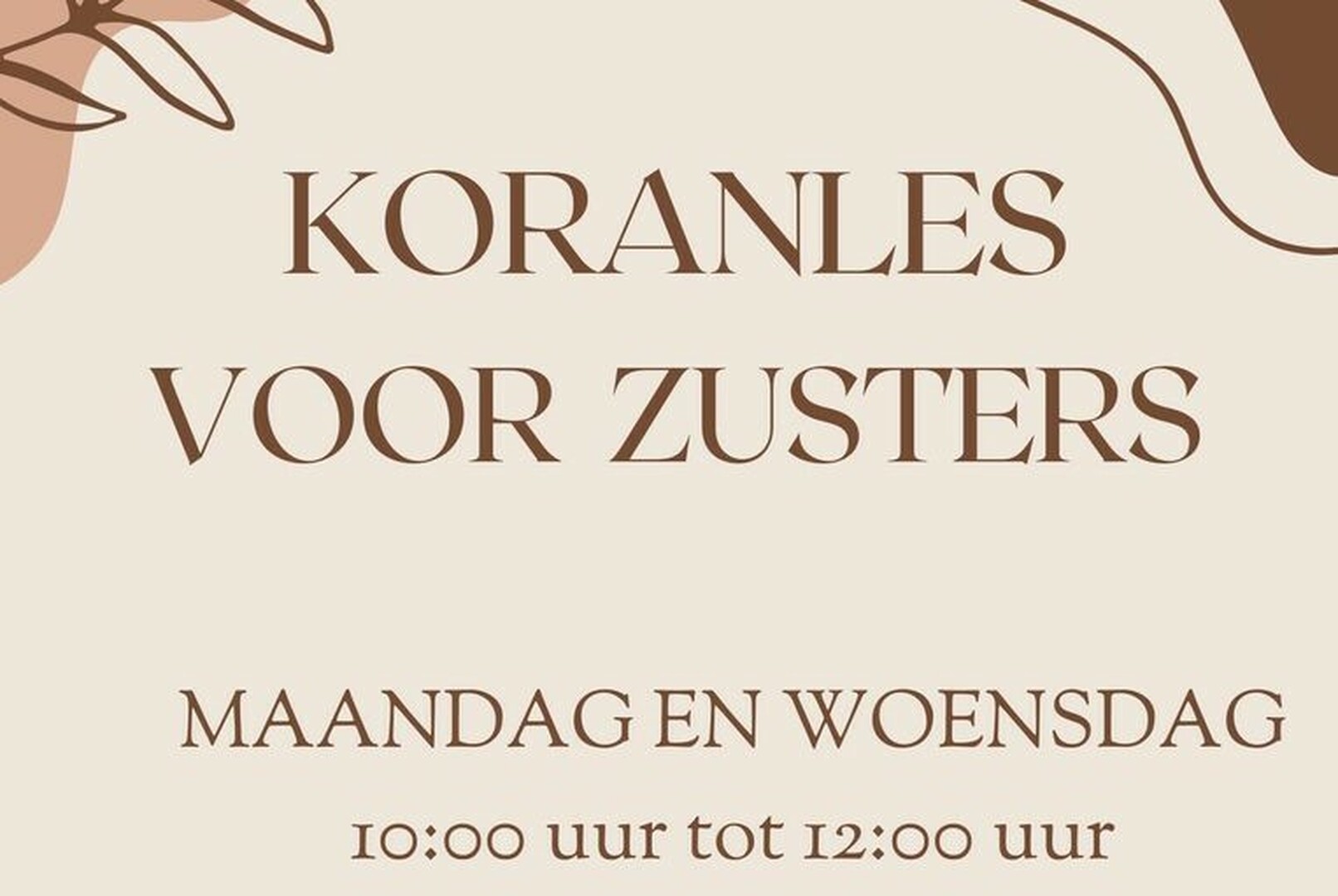 Koranles voor zusters