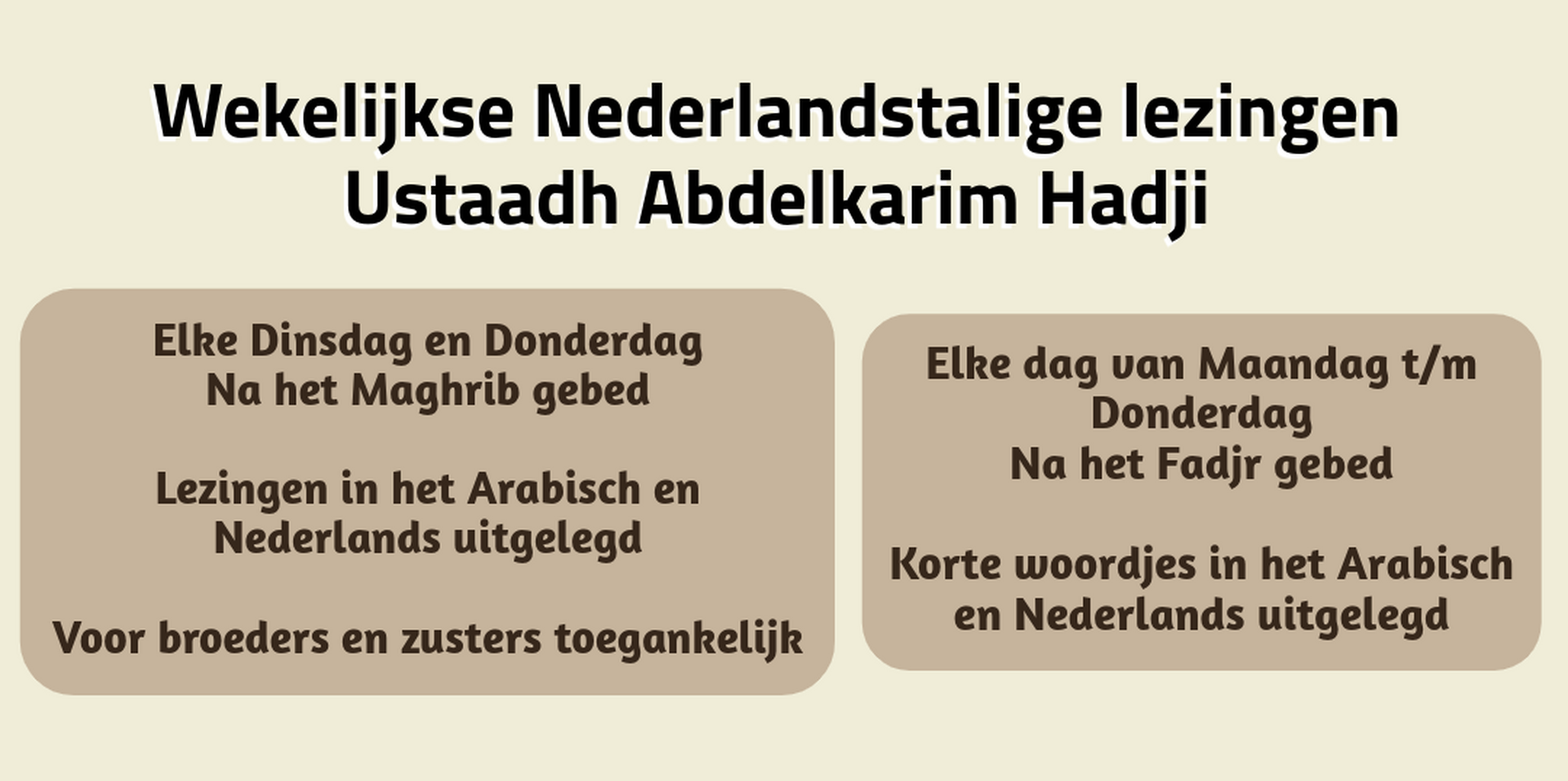 Nederlandstalige lezingen