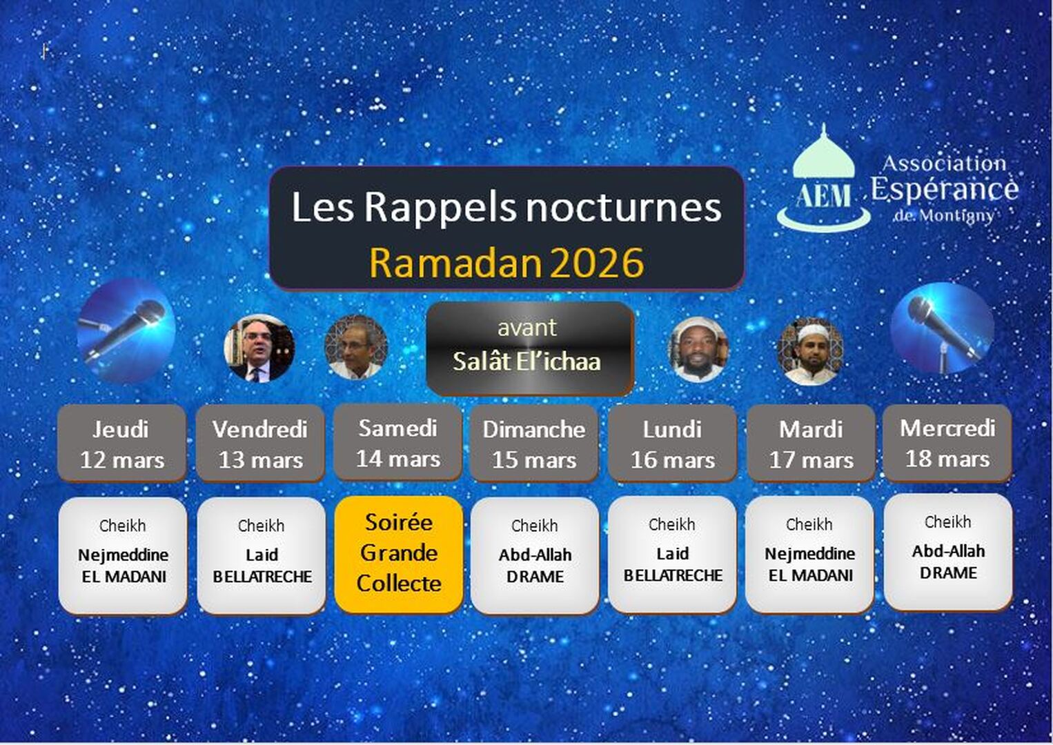 Rappels nocturnes - Ramadan 2026