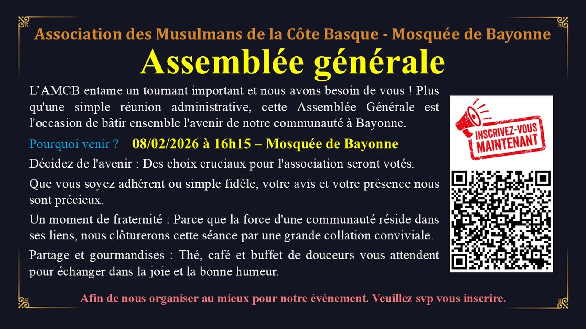Assemblée Générale – AMCB