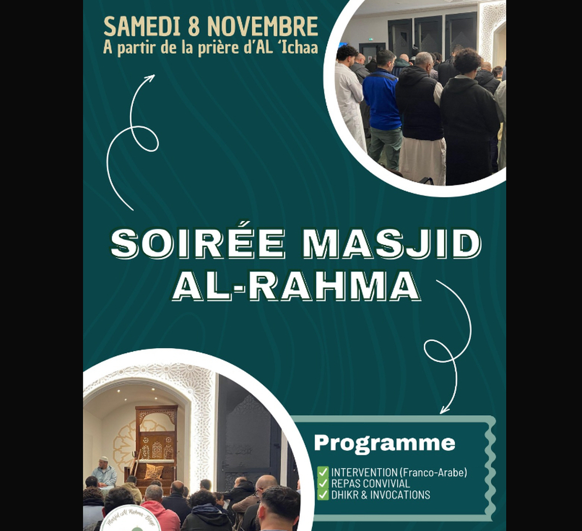 Soirée Samedi 8 Novembre