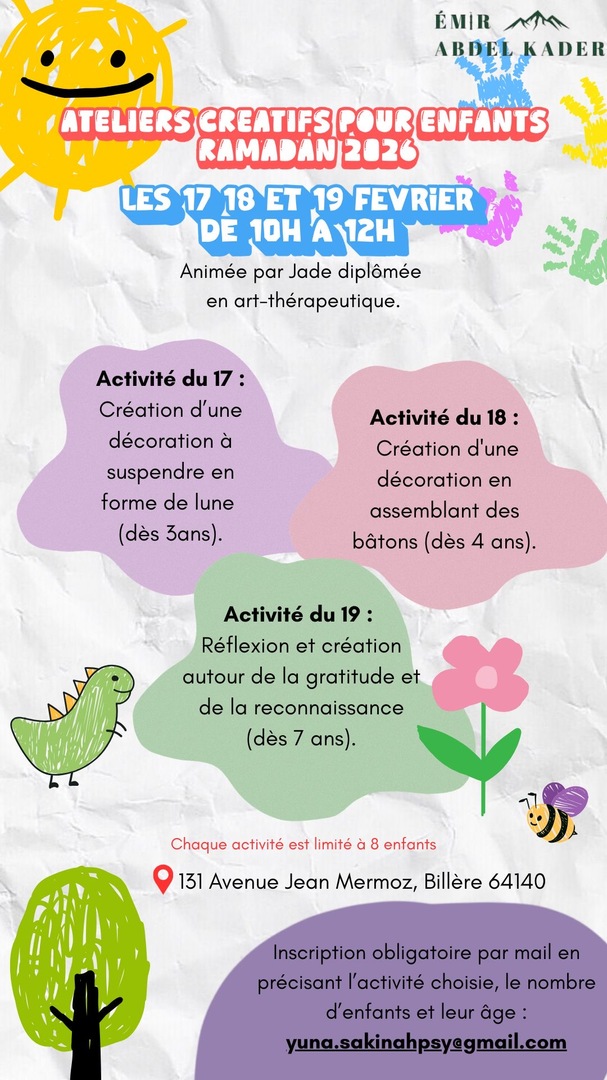 ATELTERS CREATIFS POUR ENFANTS