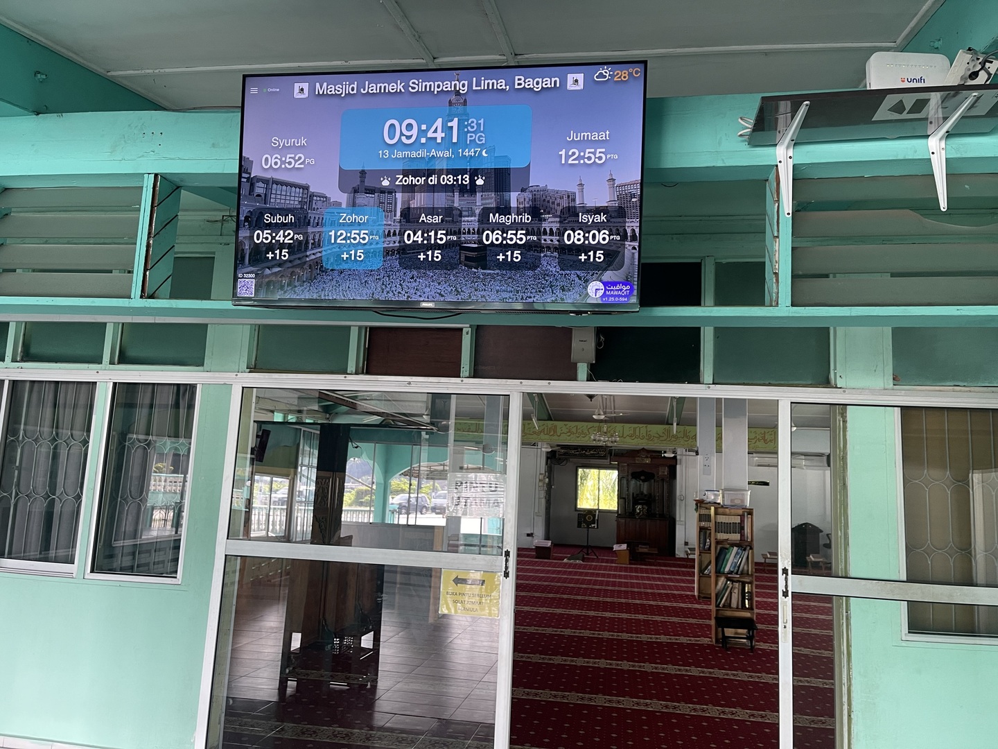 Masjid Jamek Simpang Lima, Bagan