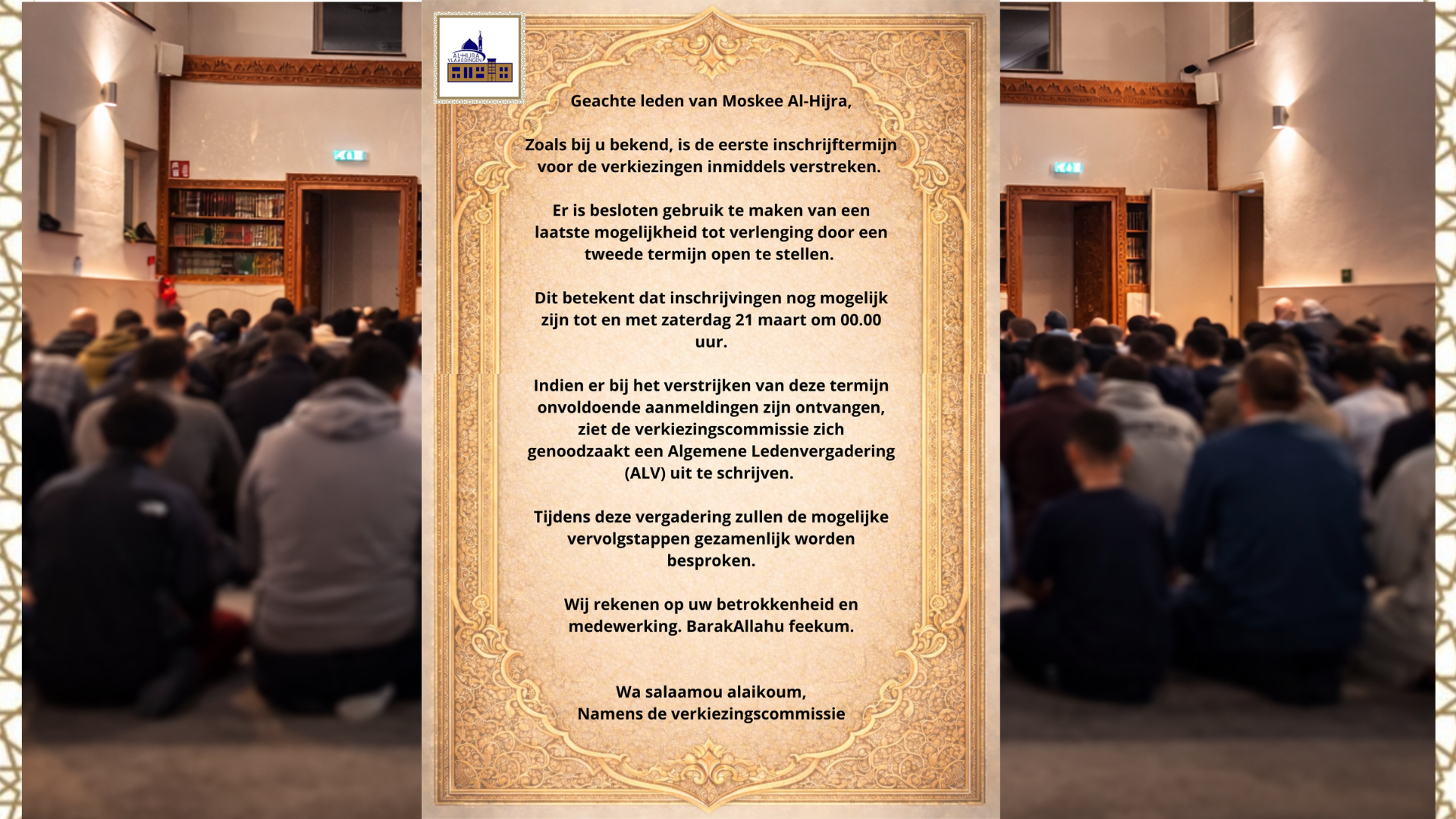 Oproep kandidaten verkiezingen