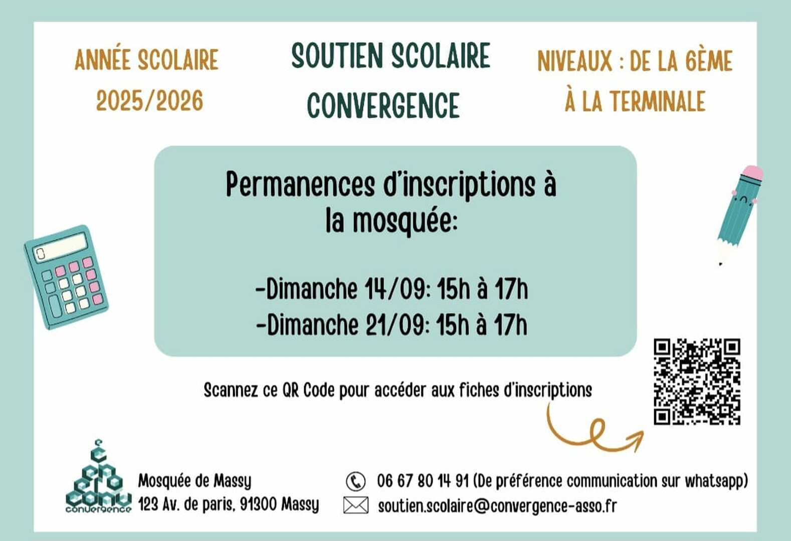 Soutien Scolaire (inscriptions)