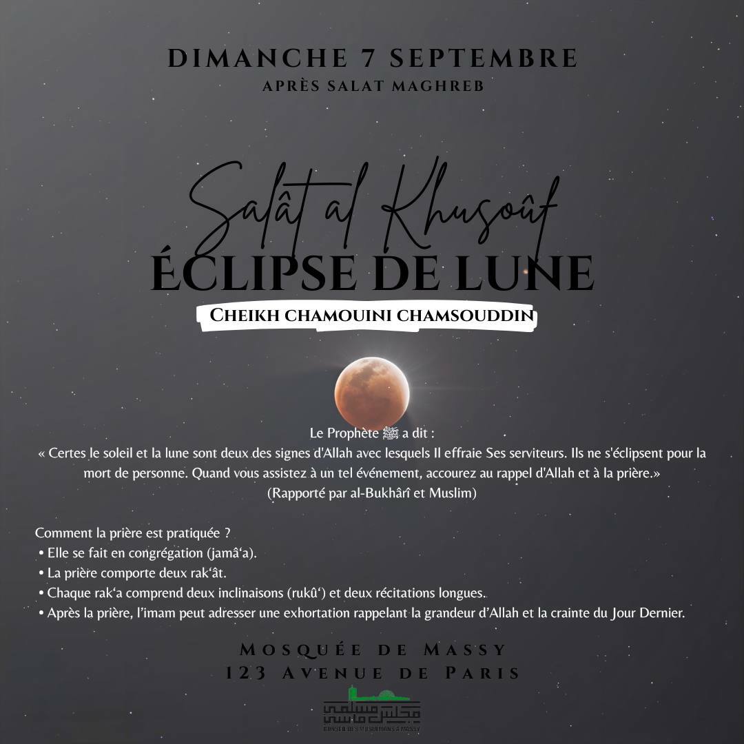 Dim 07/09: salât "éclipse de lune"