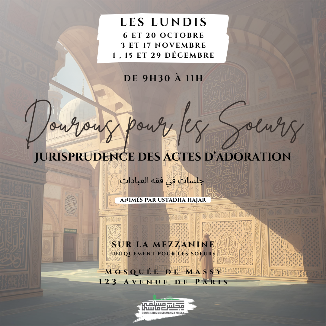 Lundi (9h30 - 11h): Cours pour les sœurs