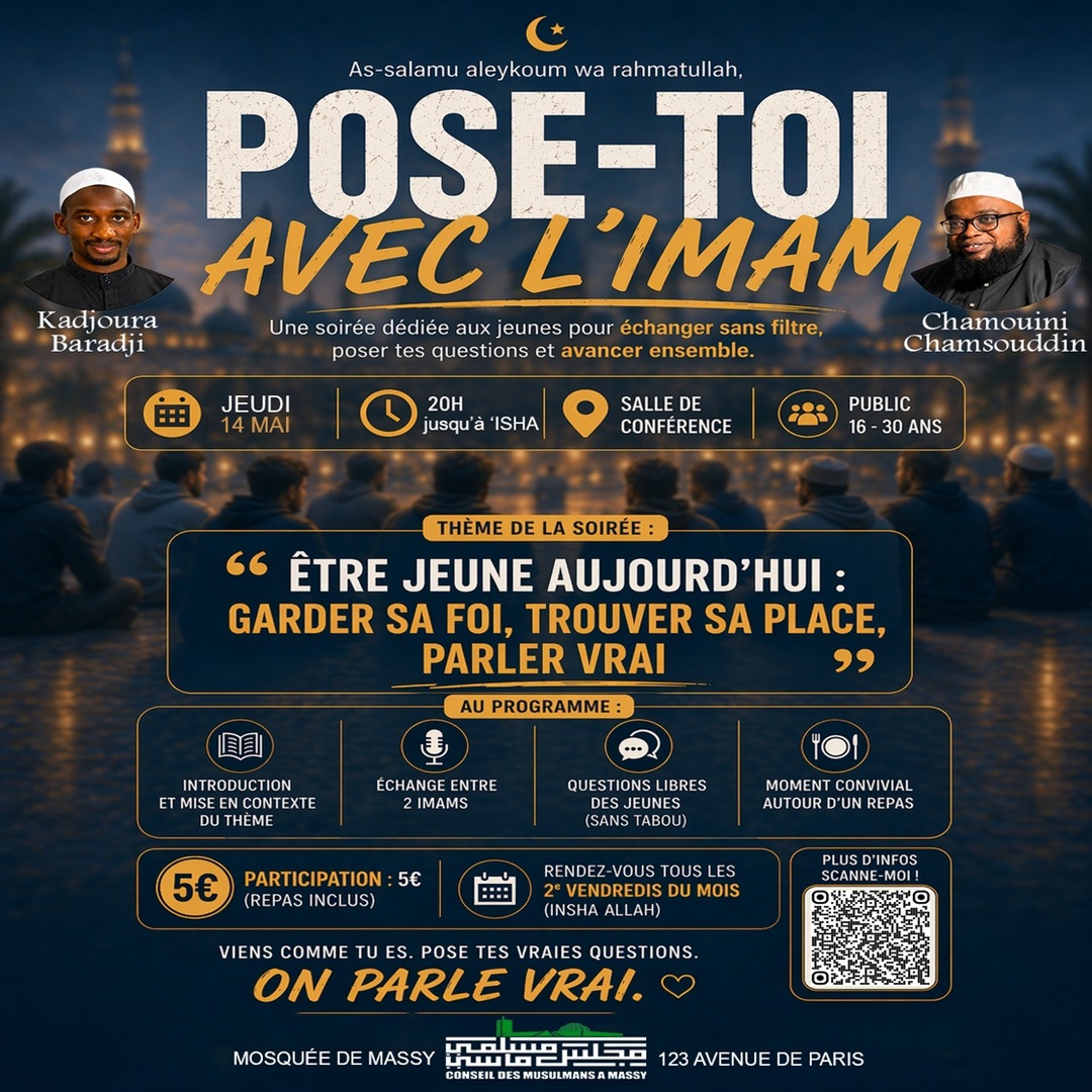 14/05: Pose-toi avec l'imam (16-30 ans)