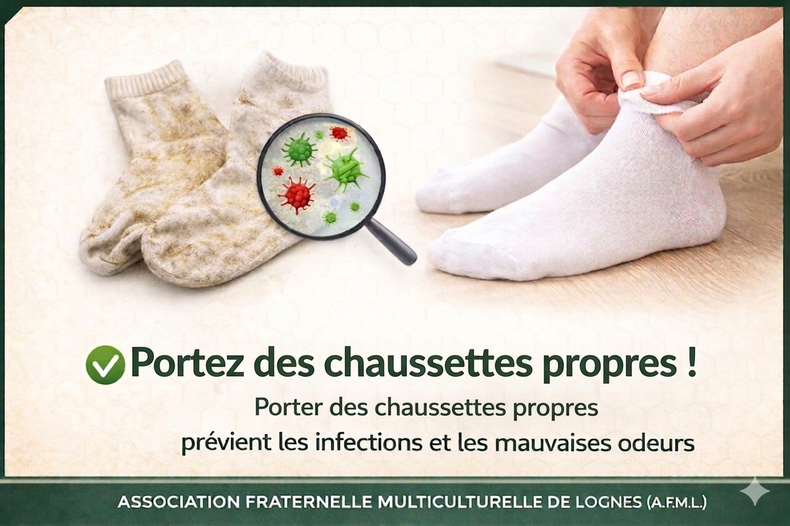 hygiène : Chaussettes propres