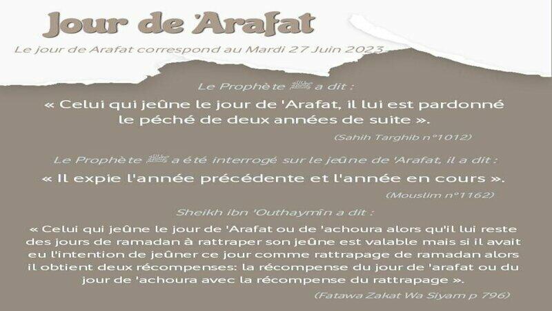 JOUR DE ARAFAT