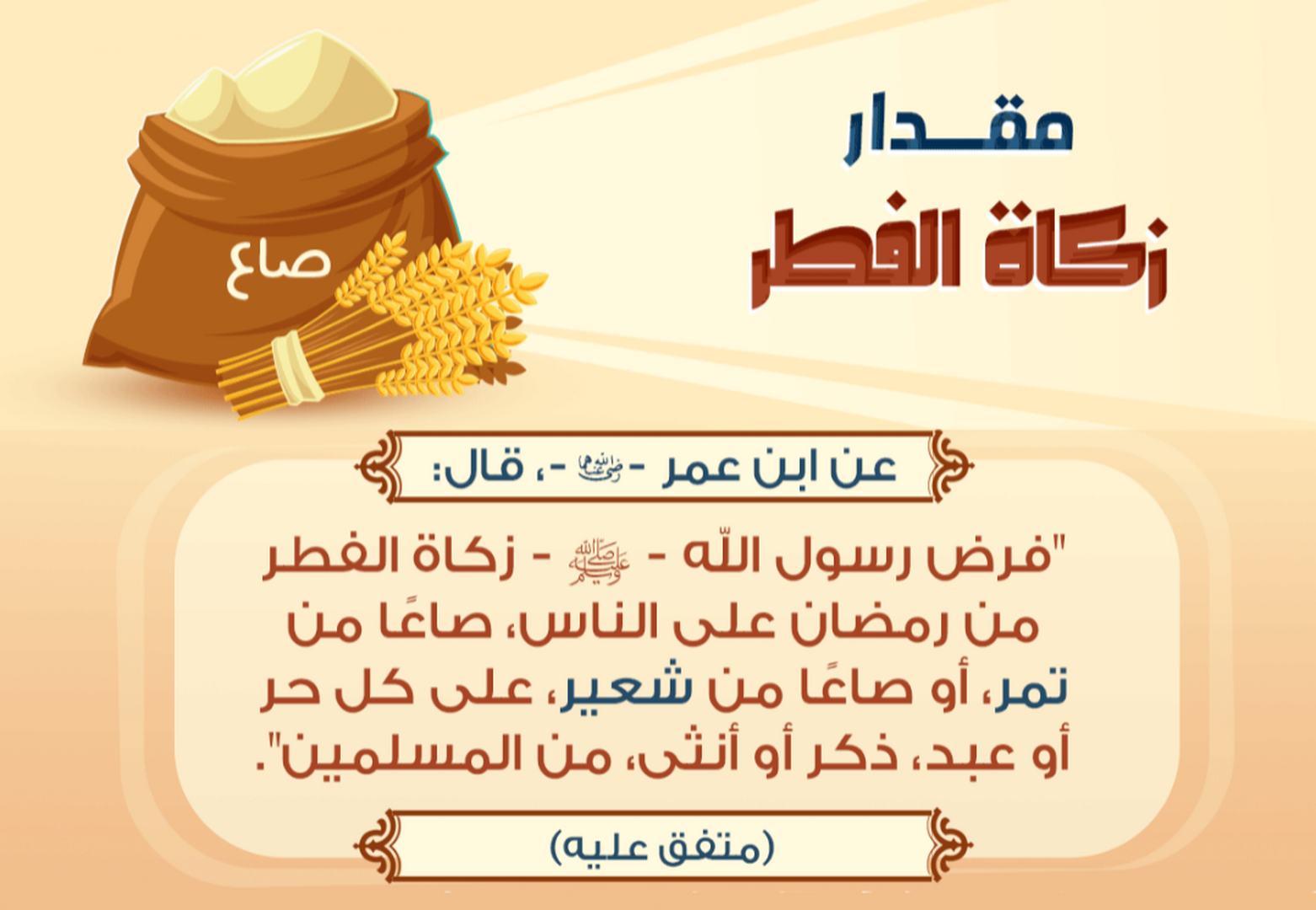 ..فرض رسول الله ﷺ زكاة الفطر من رمضان