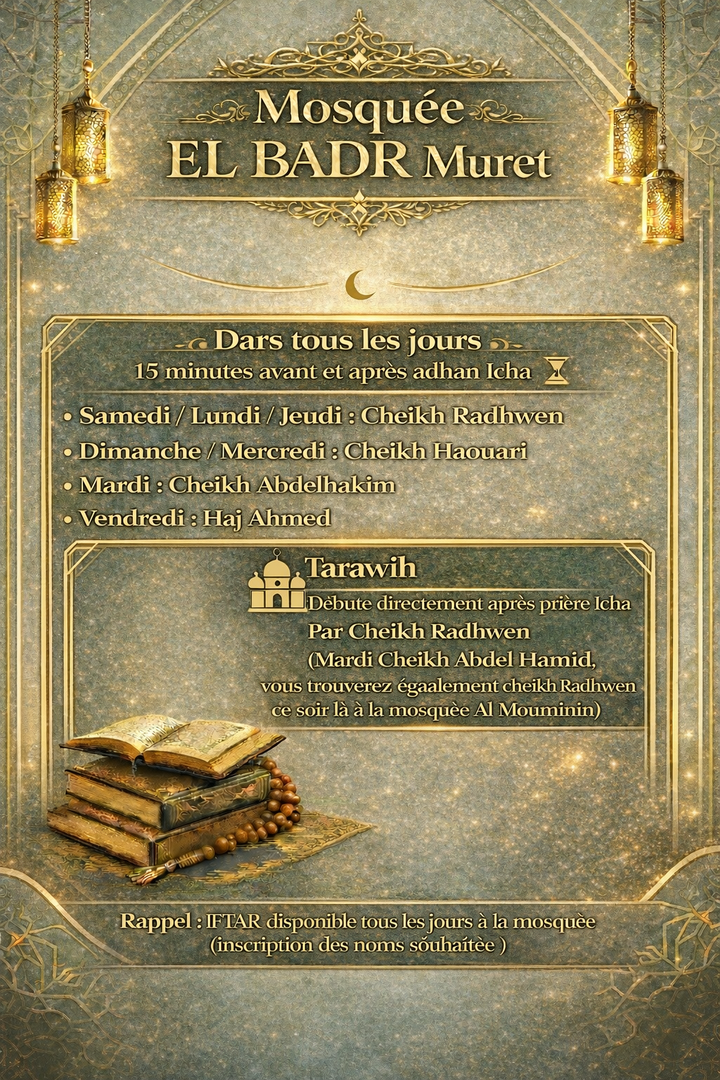 Programme ramadan 2026