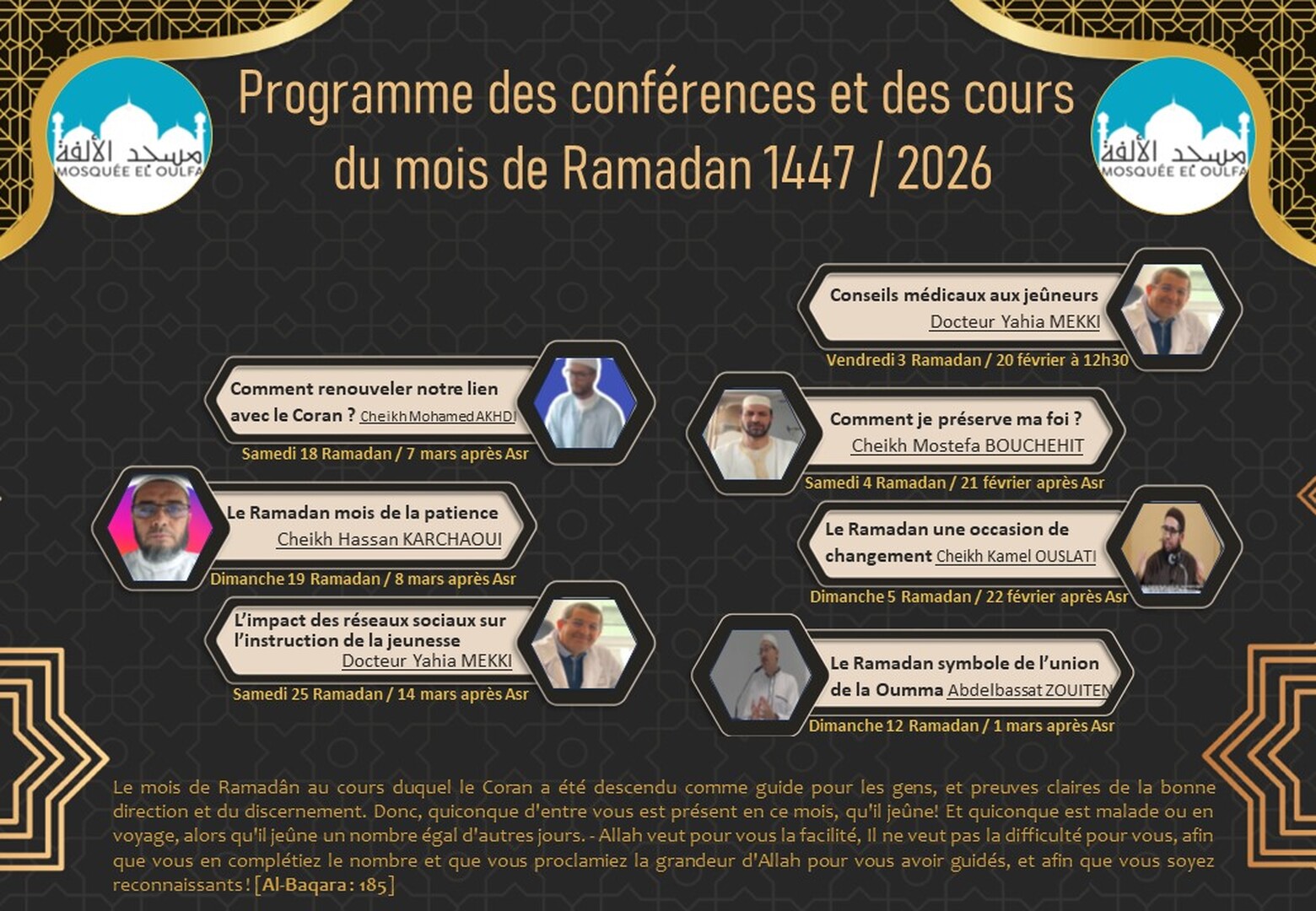 Programme des conférences