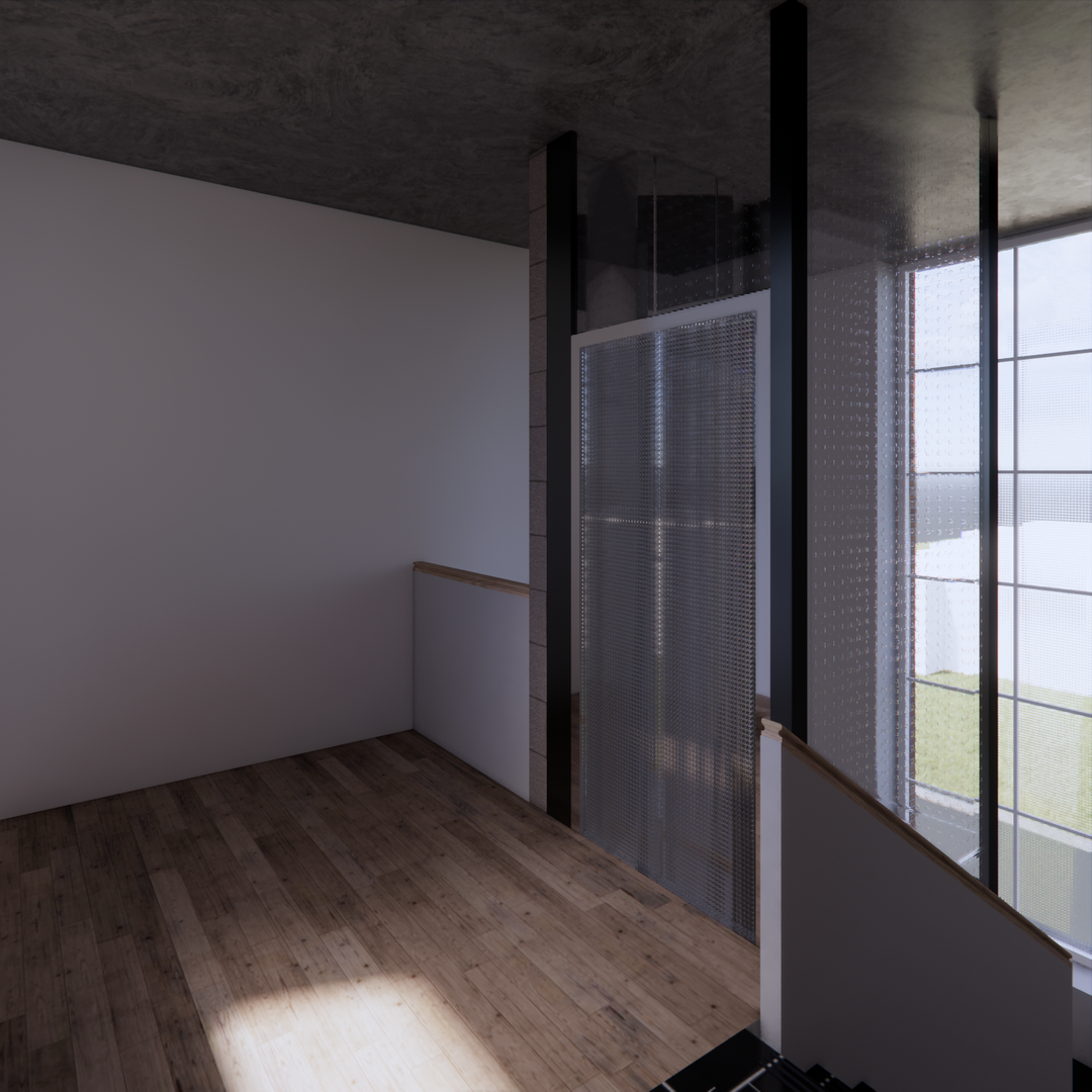 intégration d'un ascenseur vue réception