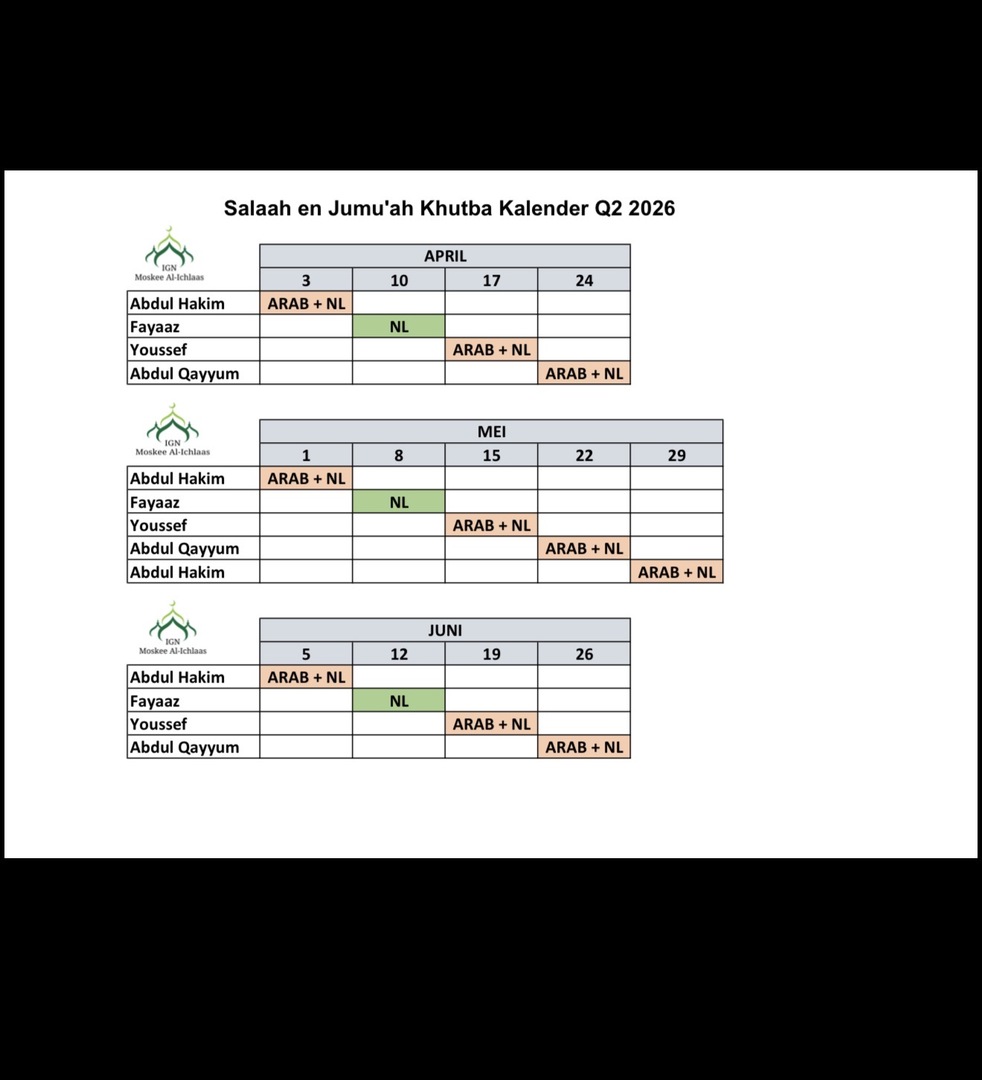Khutba Kalender Q2