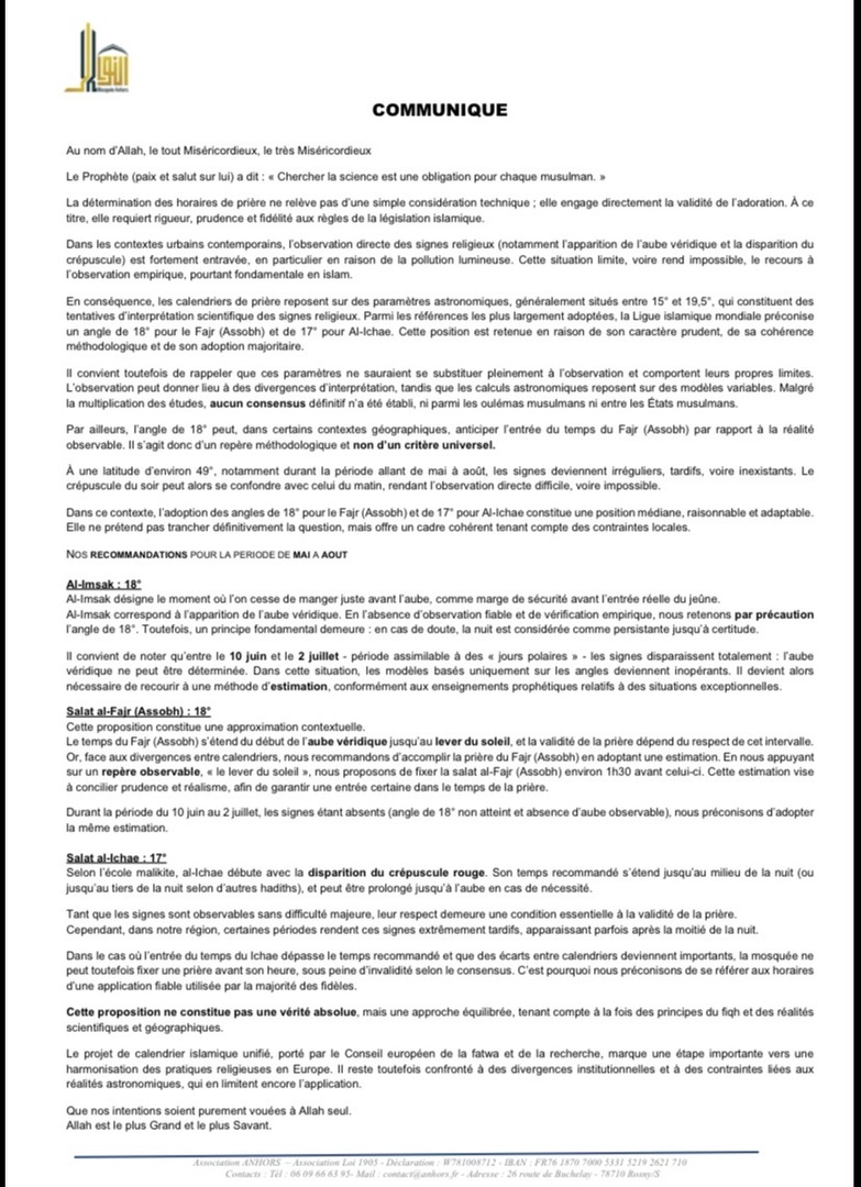 Communiqué