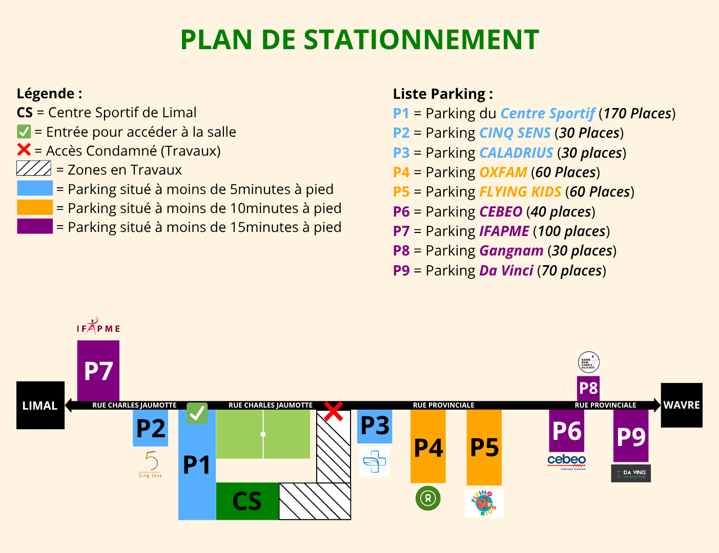 Plan de stationnement pour l'Eid