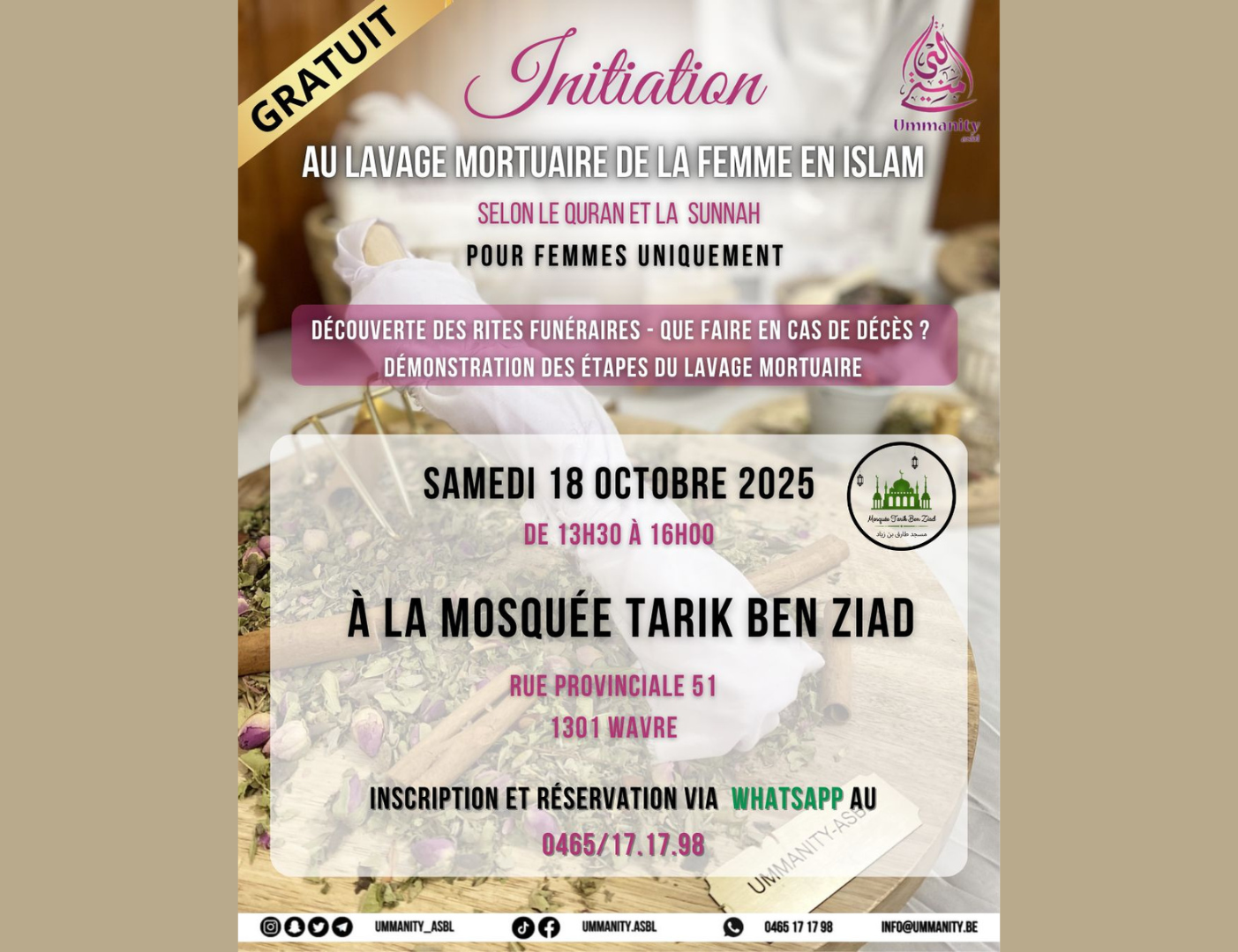 Séminaire lavage mortuaire (Femme) 18/10