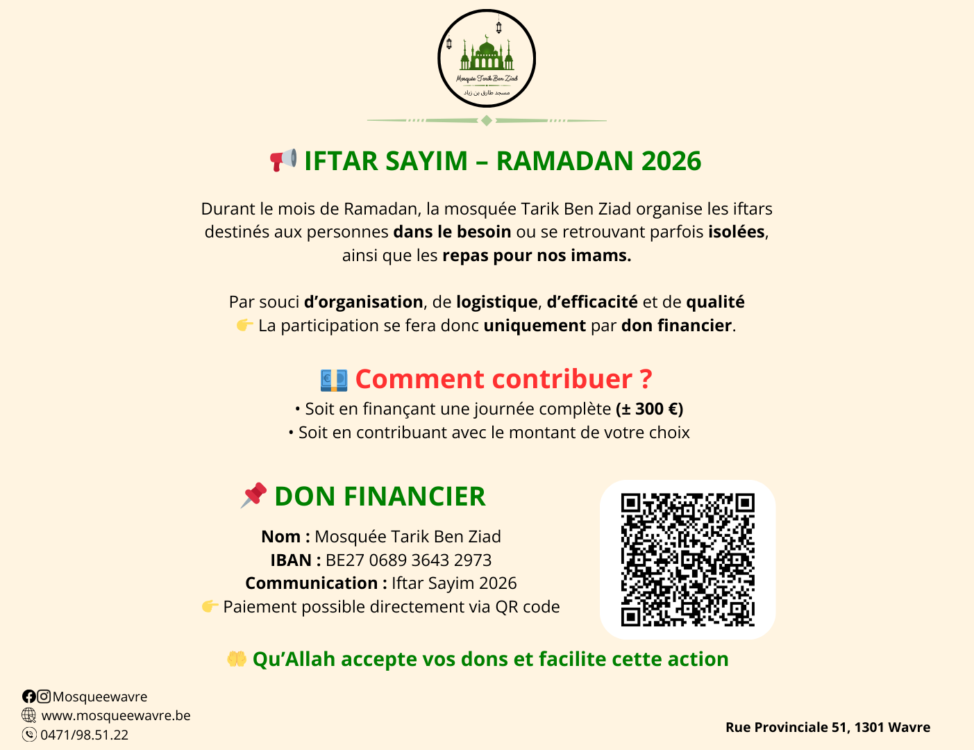 Iftar sayim - Ramadan 2026