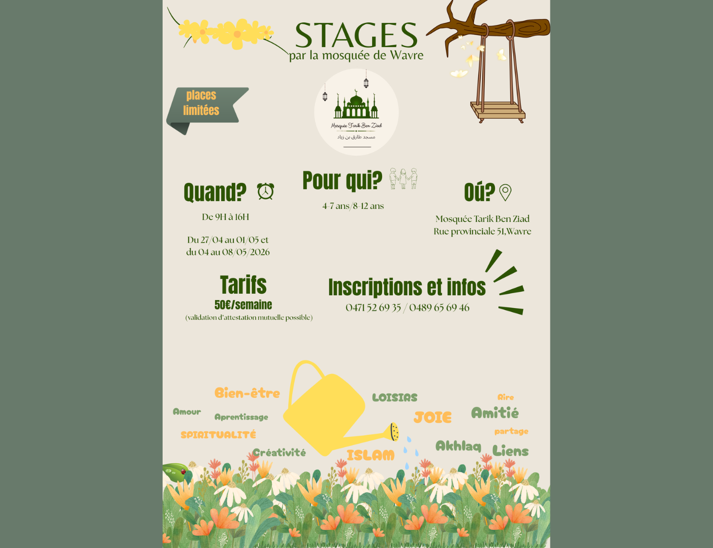 Stages Enfants Vacances : 27/04 au 08/05