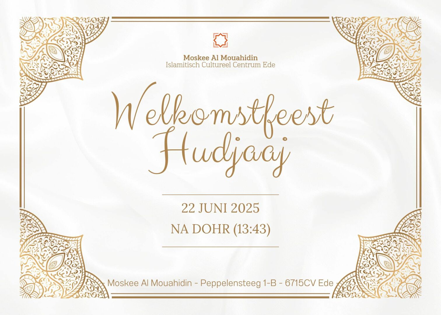 Hadj welkomstfeest zondag na Dhor!