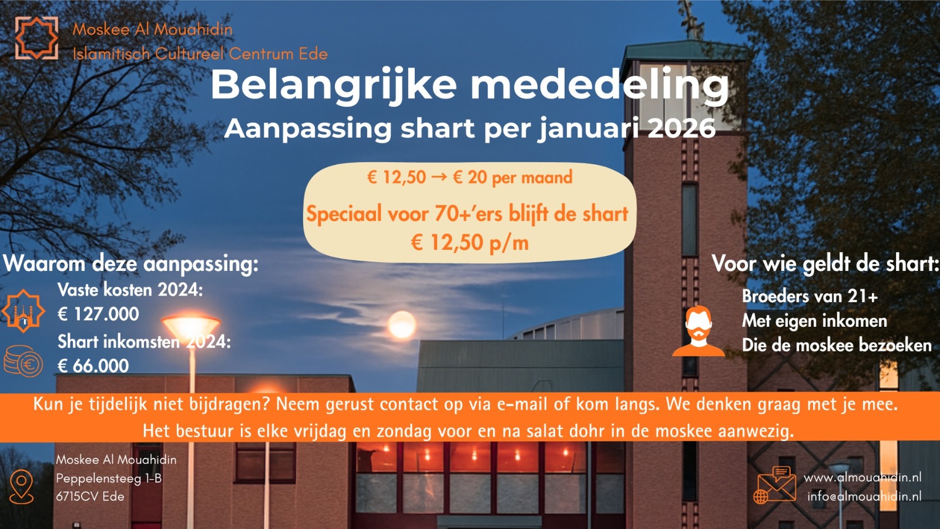 Aanpassing Shart per 2026