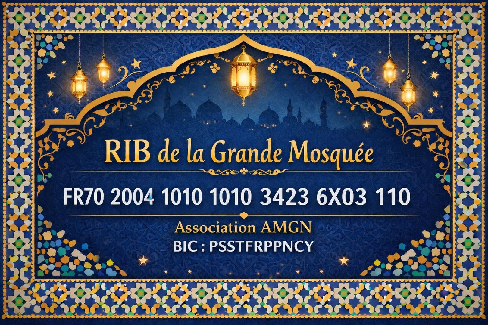 RIB de la Grande Mosquée de Nancy