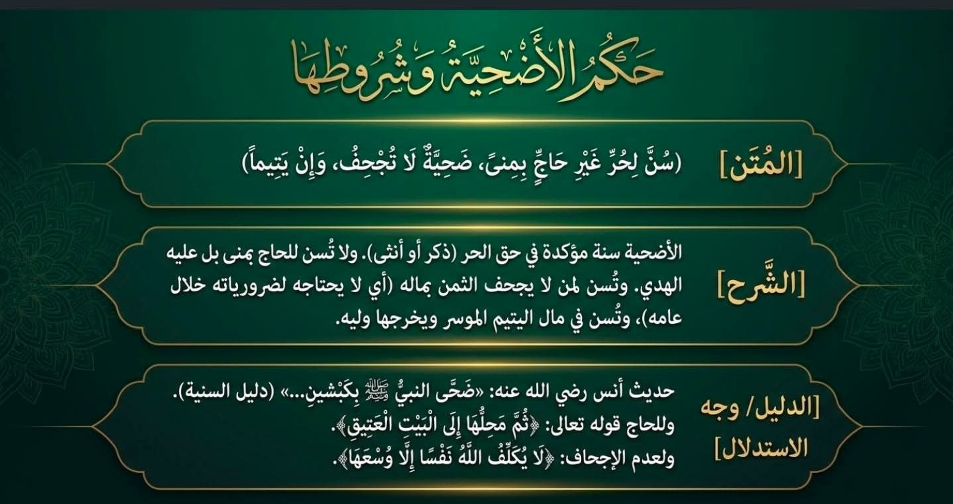 أحكام الأضحية