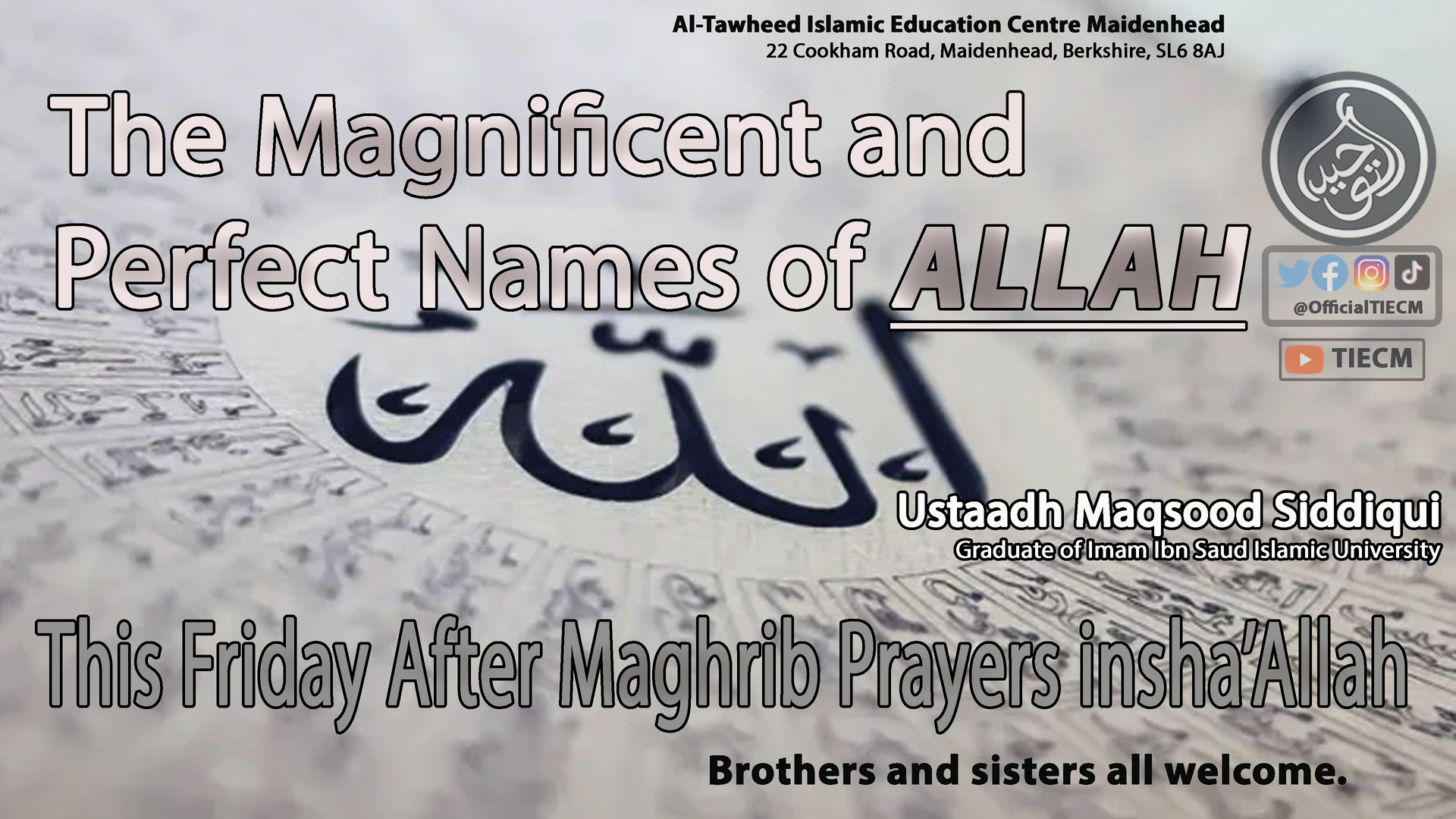 Friday Class - Names of Allah
