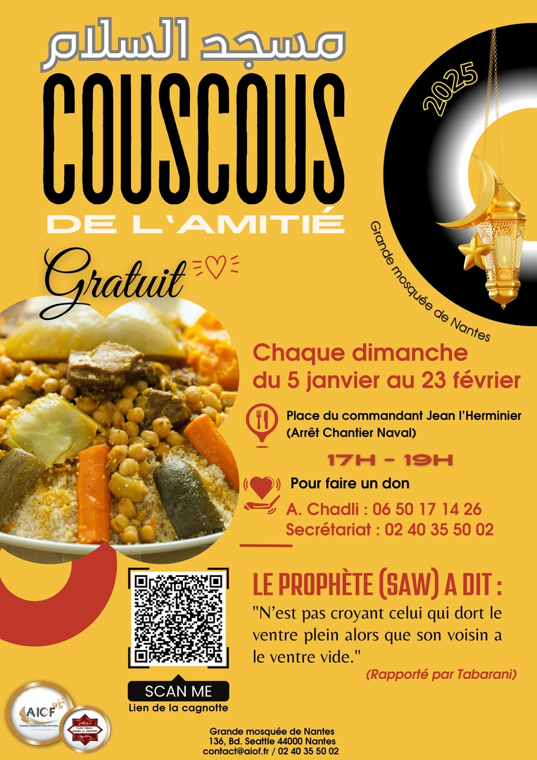 OPERATION SOLIDAIRE COUSCOUS DE L'AMITIE