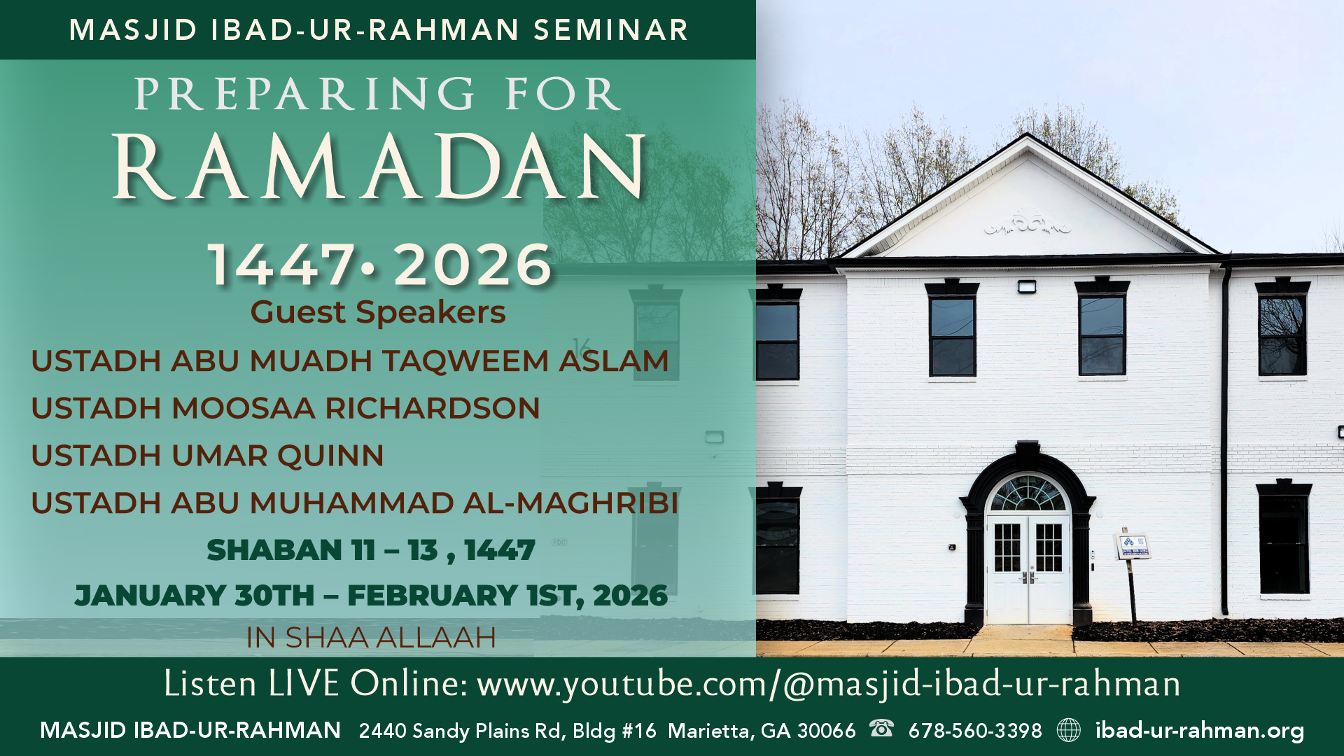 Jan 2026 Ramadan Preparation Seminar