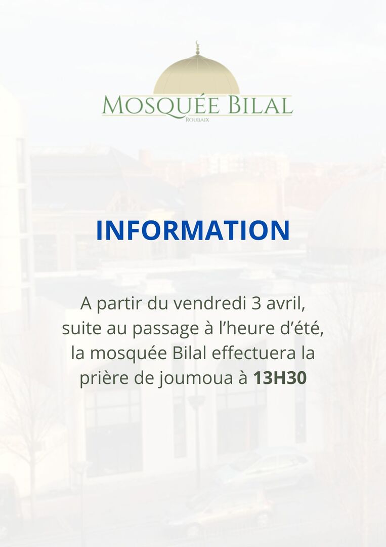 Salat Joumoua à 13h30