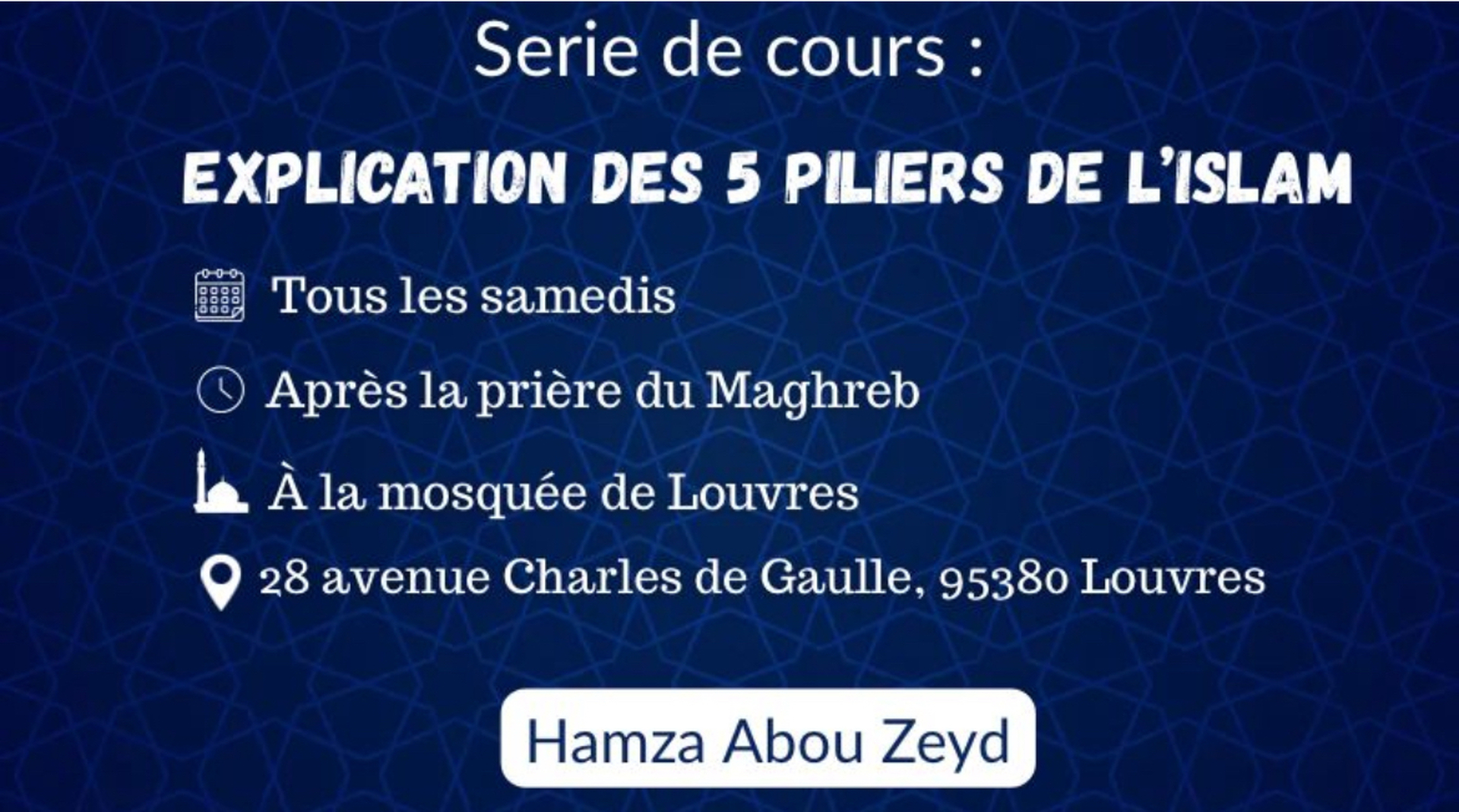 Cours sur les piliers de l’Islam