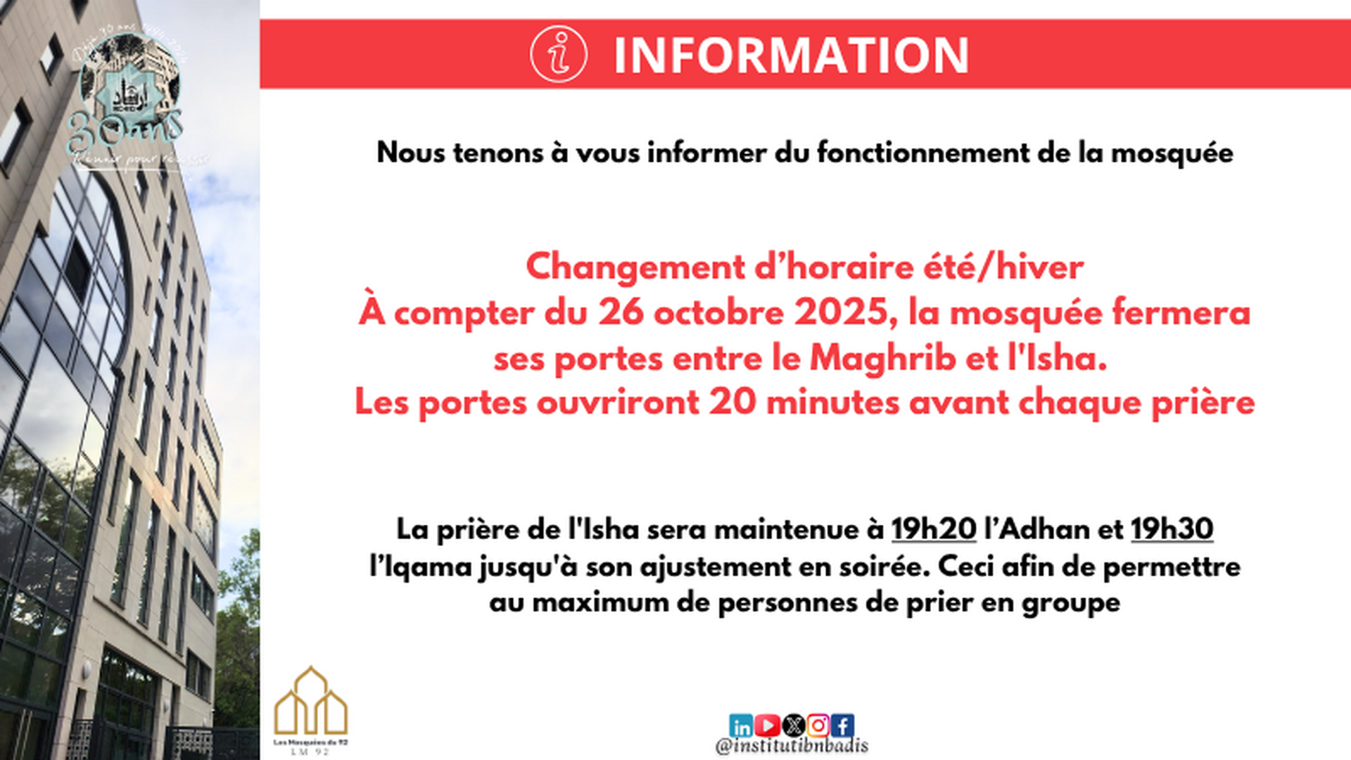 Information mosquée