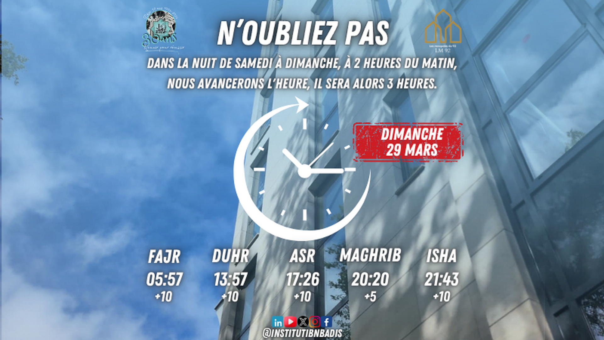 Passage heure d'été