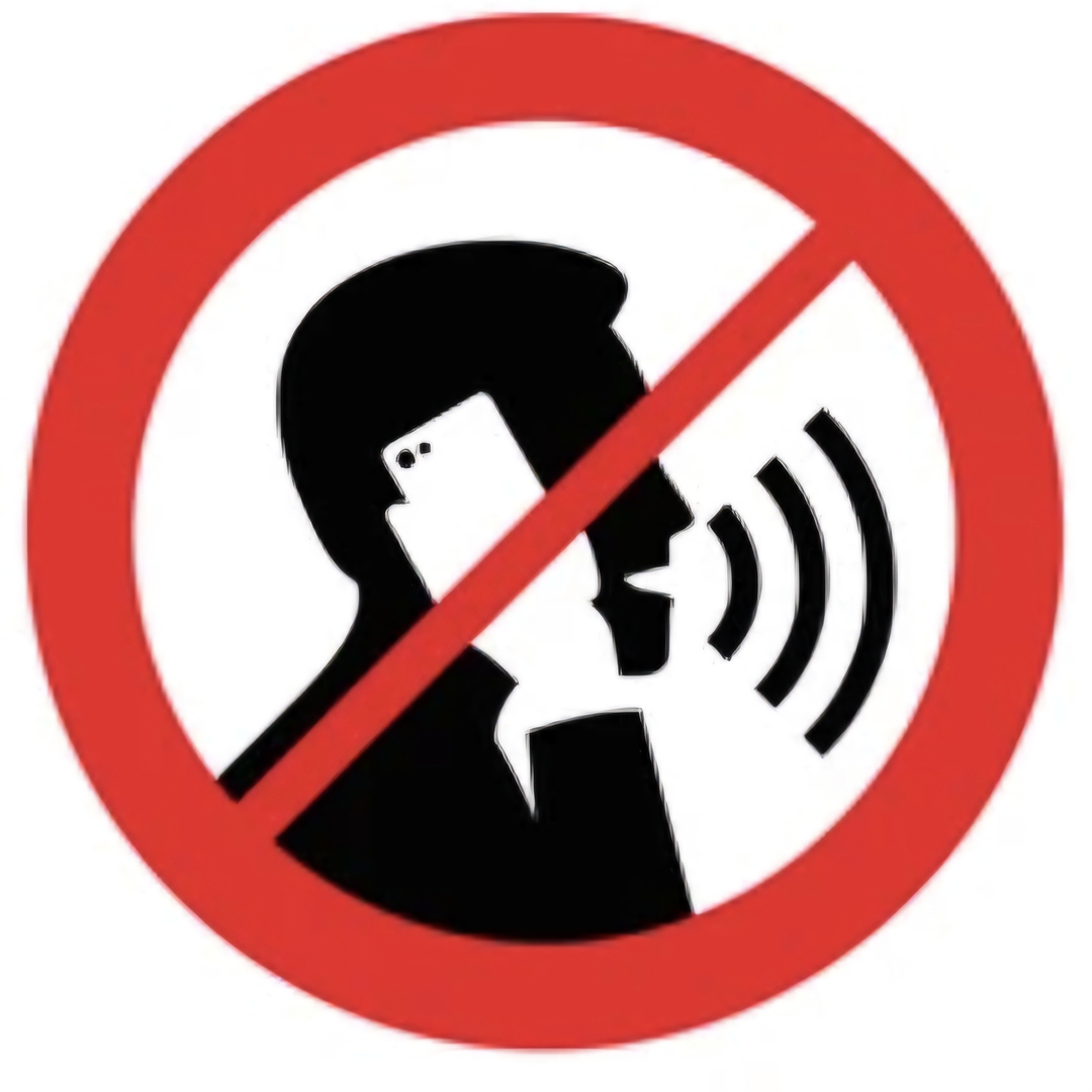 INTERDIT de parler au téléphone