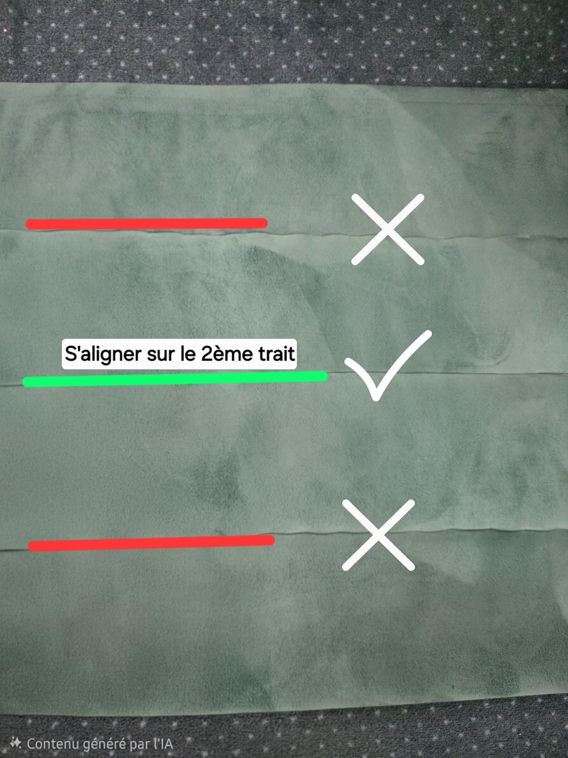 S'aligner sur le 2ème trait