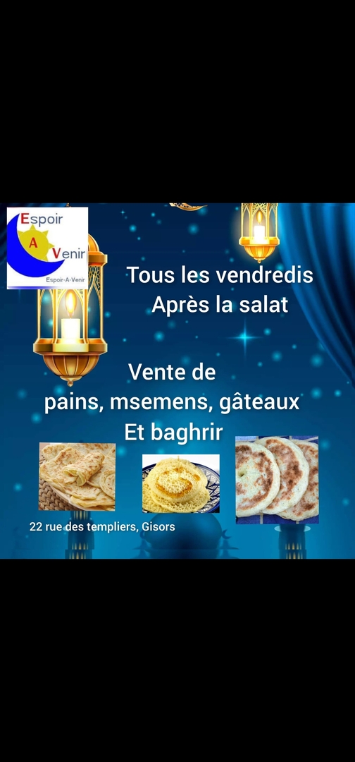 Vente pains msemens baghrirs gâteaux