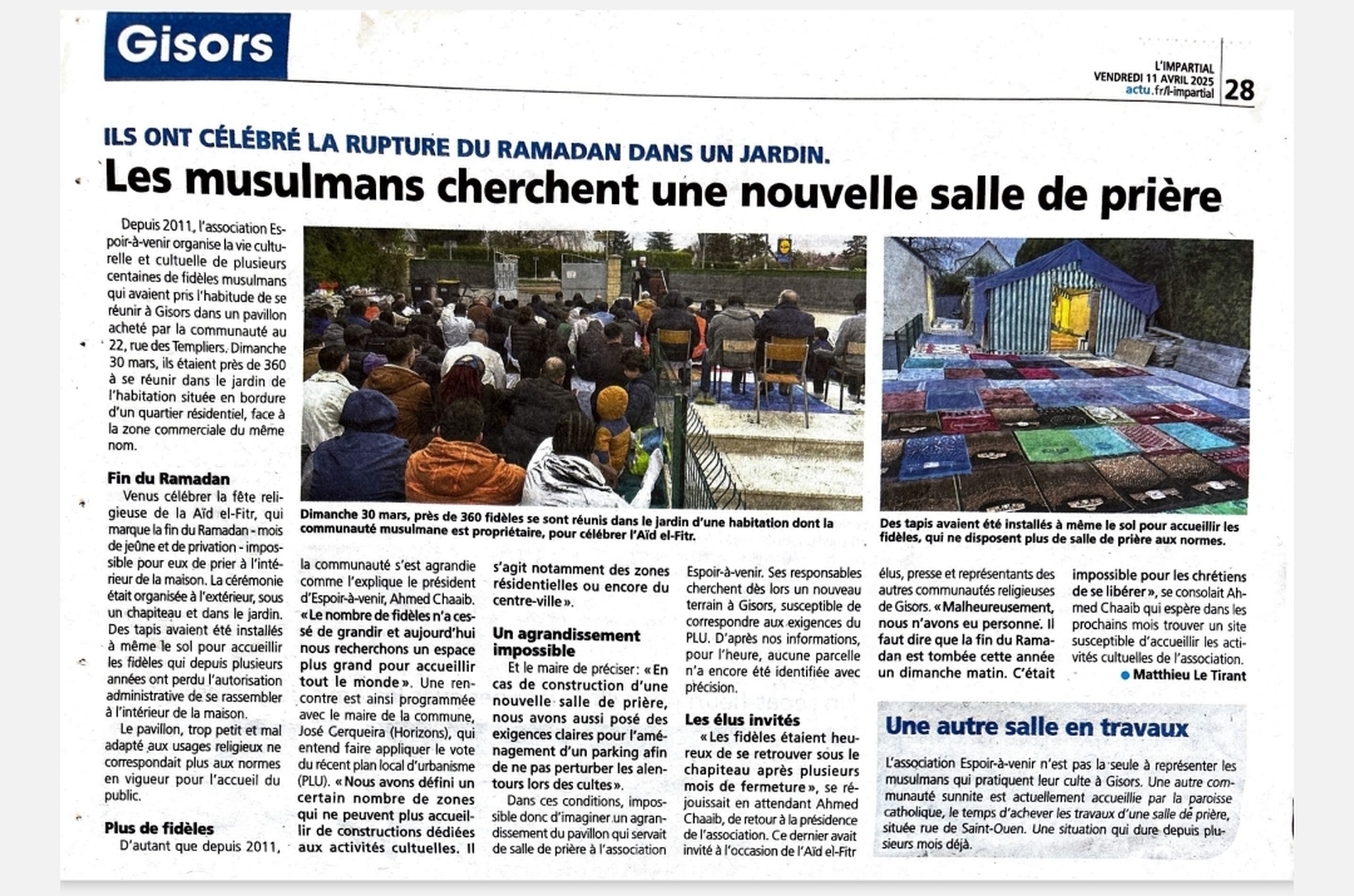 Article Impartial fête Aïd Al Fitr 2025