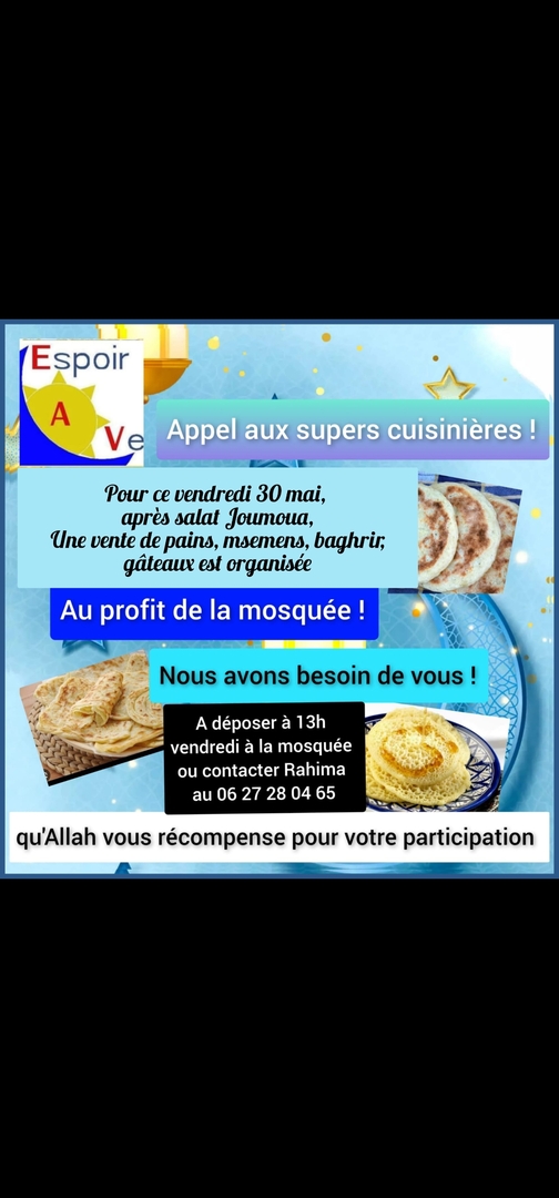 Vente au profit de la mosquée