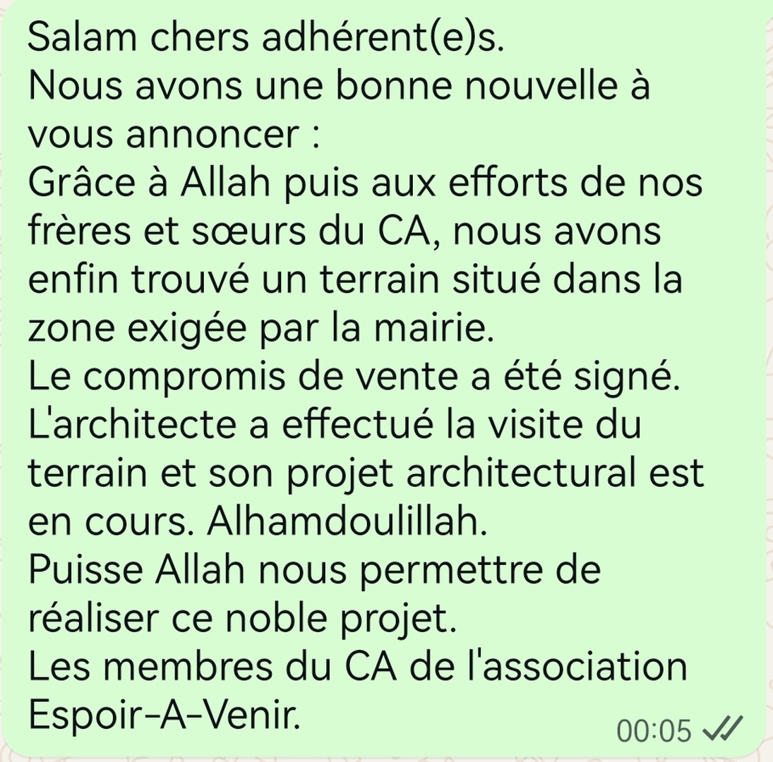 Bonne nouvelle : Terrain trouvé hmdl