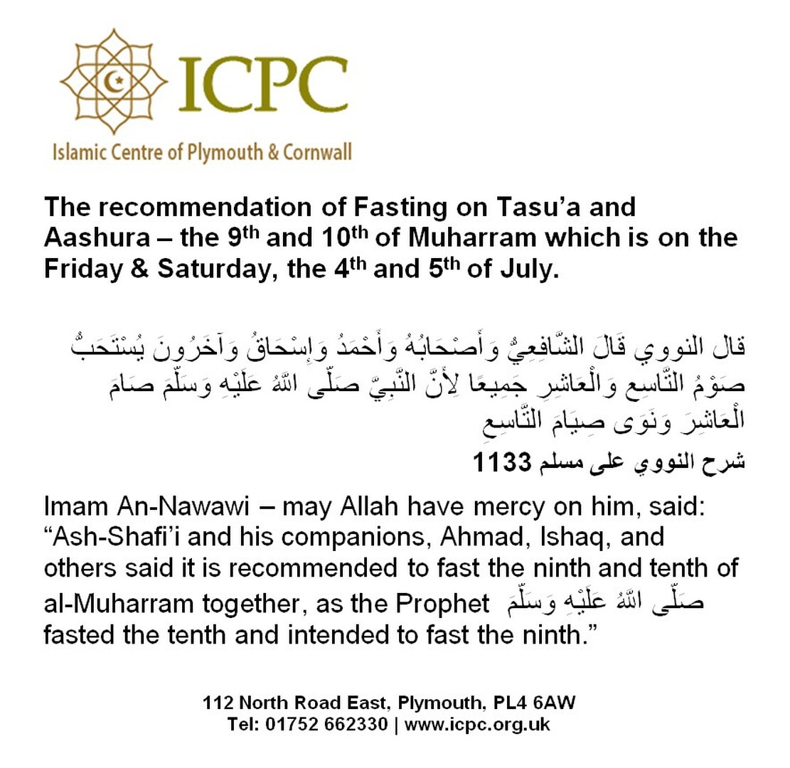 Fasting Tasu'a and Aashura