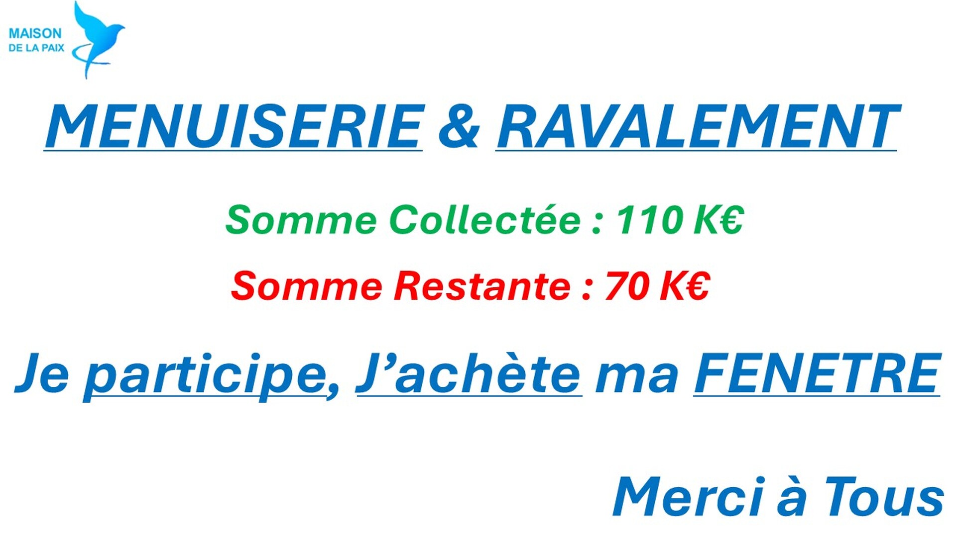 Je participe, J'achète ma fenêtre 1