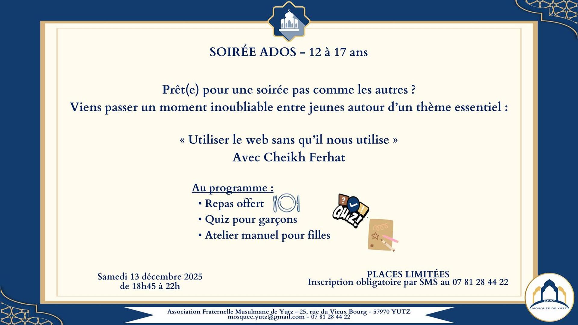 Soirée ados 12 à 17