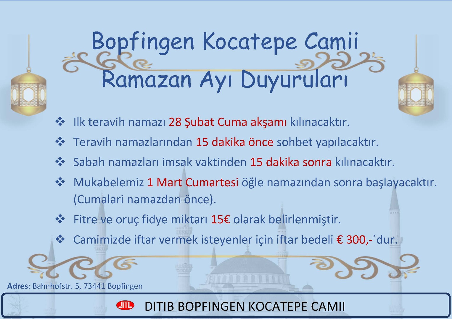 Ramazan Duyurulari