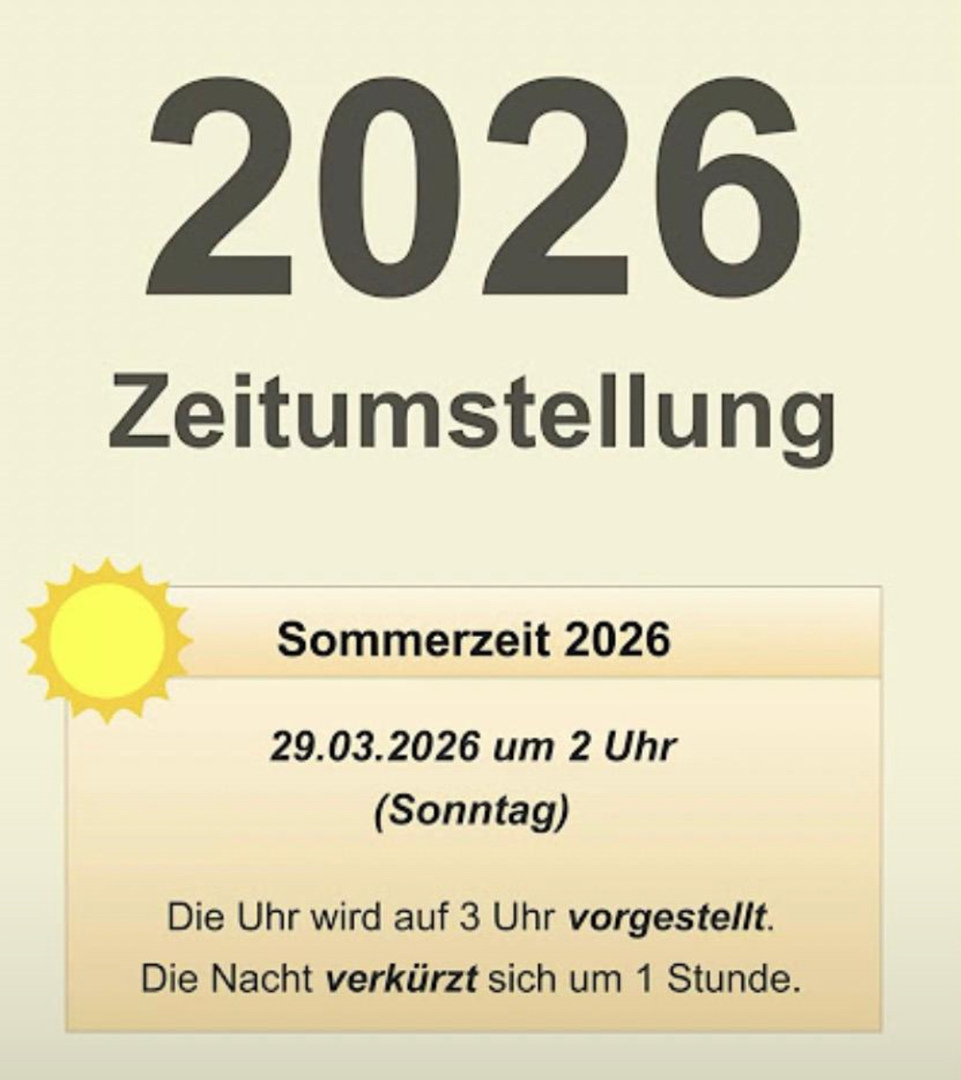 Zeitumstellung heute Nacht!