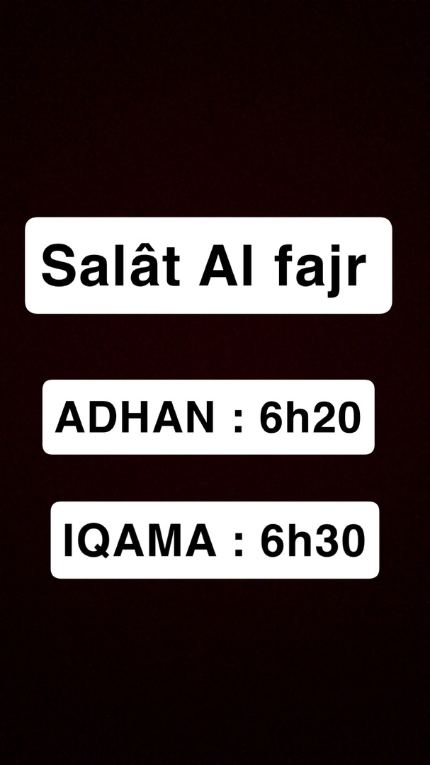 Heure fixe de la prière du fajr